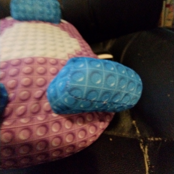✓Nanco International Purple Blue Pixel Block Narwhal Whale Unicorn Plush Toy 14" - Picture 9 of 16